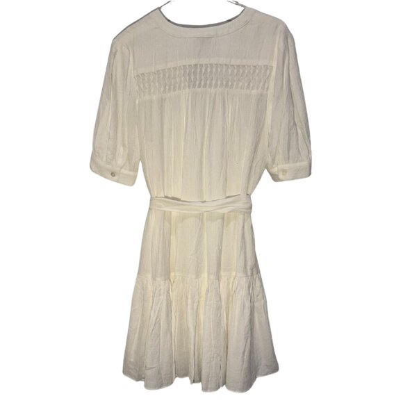 Current Air Short Sleeve Button Down Shirt Mini Dress White Size S NWT - Picture 3 of 9